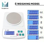 Load image into Gallery viewer, Ounce and Gram Scale 0.01g Accuracy Mass Balance Chemistry Digital Scale Electronic LCD Science Lab Laboratory Digital Scale USB Charger and AC DC Adapter Included