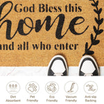 Load image into Gallery viewer, Welcome Doormats 30x17 inch Natural Coco Coir Mats with Non Slip PVC Backing
