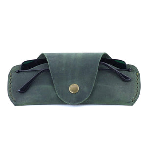 Soft Leather Glasses Case Slim Eyeglass Sleeve Case Sunglass Case for Men and Women Retro Design Eyewear Case