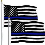 Load image into Gallery viewer, Thin Blue Line Flag 3x5 Ft 2Pack Printed Polyester By G128
