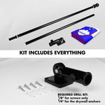 Load image into Gallery viewer, G128 Combo Pack: 6 Ft Tangle Free Spinning Flagpole (Black) &amp; Slovenia Flag 3x5 Ft Printed 150D Polyester, Brass Grommets (Flag Included) Aluminum Flag Pole