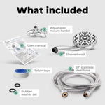 Load image into Gallery viewer, High Pressure 6 Settings Shower Head with Handheld Detachable Set Chrome Finish
