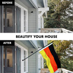Load image into Gallery viewer, G128  6 Feet Tangle Free Spinning Flagpole (Black) Germany Brass Grommets Printed 3x5 ft (Flag Included) Aluminum Flag Pole