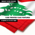 Load image into Gallery viewer, G128 Combo Pack: 6 Ft Tangle Free Spinning Flagpole (White) &amp; Lebanon Flag 3x5 Ft Printed 150D Polyester, Brass Grommets (Flag Included) Aluminum Flag Pole