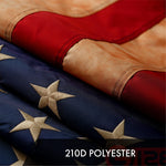 Load image into Gallery viewer, G128 5 Pack: American USA TeaStained Flag  3x5 Ft  ToughWeave Pro Series Embroidered 420D Polyester  Embroidered Stars