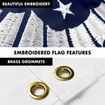 Load image into Gallery viewer, G128  6 Feet Tangle Free Spinning Flagpole (Silver) US Coast Guard Double Sided Brass Grommets Embroidered 3x5 ft (Flag Included) Aluminum Flag Pole