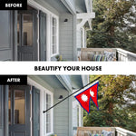 Load image into Gallery viewer, G128 Combo Pack: 6 Ft Tangle Free Spinning Flagpole (Black) &amp; Nepal Flag 3x5 Ft Printed 150D Polyester, Brass Grommets (Flag Included) Aluminum Flag Pole