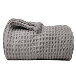 Load image into Gallery viewer, The Fine Living Co. 100% Cotton Waffle Weave Throw Blanket Lightweight Soft and Breathable Throw Blanket for All Season  Skin Friendly Blanket for Couch Bed Sofa 50”x60” inches Mineral Gray
