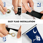 Load image into Gallery viewer, G128 Combo Pack: 5 Ft Tangle Free Spinning Flagpole (Black) &amp; South Carolina Flag 2.5x4 Ft Embroidered 220GSM Spun Polyester, Brass Grommets (Flag Included) Aluminum Flag Pole