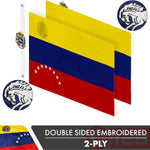 Load image into Gallery viewer, G128 Venezuela (Venezuelan) Flag  3x5 feet  Double Sided Embroidered 210D Indoor/Outdoor, Brass Grommets, Heavy Duty Polyester