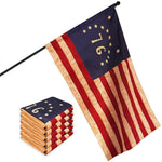 Load image into Gallery viewer, G128 5 Pack: Bennington 76 TeaStained Flag  2.5x4 Ft  ToughWeave Pro Series Pole Sleeve Embroidered 420D Polyester  Historical Flag, Embroidered Design, High Quality, NO Flagpole Included