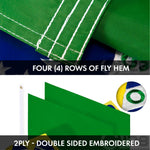 Load image into Gallery viewer, G128 Combo Pack: USA American Flag 3x5 Ft Embroidered Stars &amp; Brazil (Brazilian) Flag 3x5 Ft Doublesided Embroidered 210D