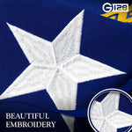 Load image into Gallery viewer, G128 2 Pack: North Carolina State Flag  6x10 Ft  StormFlyer Series Embroidered 220GSM Spun Polyester  Embroidered Design, Indoor/Outdoor, Brass Grommets, Heavy Duty, All Weather