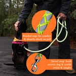 Load image into Gallery viewer, Reflective Dog Leash Heavy Duty and Durable 6 Ft Long Rope for Large and Medium Breeds Tangle Free Braided Leash with Comfortable Handle Neon Green