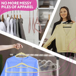 Load image into Gallery viewer, Beige Velvet Hangers 17.5 in Pack of 10 Thin Hangers Non Slip Velvet for Any
