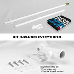 Load image into Gallery viewer, G128 Combo Pack: 6 Ft Tangle Free Aluminum Spinning Flagpole (White) &amp; DeSantis Election 2024 Flag 3x5 Ft, LiteWeave Pro Series Printed 150D Polyester  Pole with Flag Included