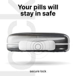 Load image into Gallery viewer, Travel Pill Organizer Airtight Medicine Case for Traveling Grey Plastic Holder
