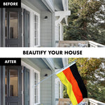 Load image into Gallery viewer, G128  6 Feet Tangle Free Spinning Flagpole (Silver) Germany Brass Grommets Printed 3x5 ft (Flag Included) Aluminum Flag Pole
