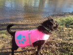 Load image into Gallery viewer, Dog Reflective Vest Chest Size 21.5 In Neck Size S Size 17 in Pink with Hi Vis