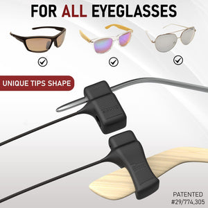 SIGONNA Eye Glasses String Strap Holder No Tail Sunglass Strap for Man Women Adjustable Glasses Strap Wire Eyeglass Strap Lanyard 2 Cords 16 L