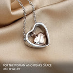 Load image into Gallery viewer, Gift Ready Heart Necklace – Elegant Stainless Steel Double Heart Pendant for Women Birthday Anniversary &amp; Christmas Jewelry in Box