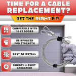 Load image into Gallery viewer, Garage Door Cables for 10 ft Door 11 ft 6 inch Long Heavy Duty 304 Steel Galvanized Cables Pack of 2 Corrosion Resistant Rust Proof Wire Durable Smooth Operation Easy Installation Reliable