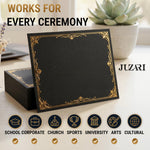Load image into Gallery viewer, 30 Pack Single Sided Certificate Holders 8.5x11 Black Award Certificate Folders with Gold Foil Border Cardstock Covers Letter Size Graduation Certificate Sleeves Protective Diploma Holders Bulk