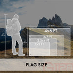 Load image into Gallery viewer, G128 Combo Pack: American USA Flag 3x5 Ft &amp; Thin Blue Line Flag 3x5 Ft  Both StormFlyer Series Embroidered 220GSM Spun Polyester, Brass Grommets
