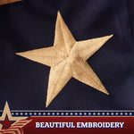 Load image into Gallery viewer, G128  5 Pack: USA Tea Stained Pleated Fan Flag 2x4FT Embroidered Polyester Stars and Stripes