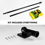 Load image into Gallery viewer, G128 Flag Pole 5 FT Black Tangle Free &amp; Gadsden Flag 2.5x4 FT Combo Embroidered Spun Polyester