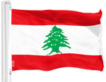 Load image into Gallery viewer, G128 Combo Pack: American USA Flag 3x5 Ft &amp; Lebanon Lebanese Flag 3x5 Ft, Both Printed 150D Polyester, Indoor/Outdoor, Brass Grommets