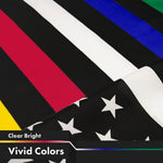 Load image into Gallery viewer, G128 3 Pack: Thin Line Civil Services Flag  3x5 Ft  LiteWeave Pro Series Printed 150D Polyester  Duty and Honor Flag, Vibrant Colors, Brass Grommets, Thicker and More Durable Than 100D 75D Poly