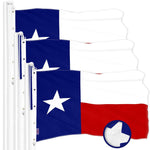 Load image into Gallery viewer, G128 3 Pack: Texas TX State Flag  8x12 Ft  ToughWeave Series Embroidered 300D Polyester  Embroidered Design, Indoor/Outdoor, Brass Grommets