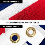 Load image into Gallery viewer, G128 Combo Pack: 6 Feet Tangle Free Spinning Flagpole (Silver) New Zealand New Zealander Flag 3x5 ft Printed 150D Brass Grommets (Flag Included) Aluminum Flag Pole