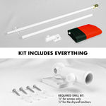 Load image into Gallery viewer, G128  6 Feet Tangle Free Spinning Flagpole (White) Germany Brass Grommets Printed 3x5 ft (Flag Included) Aluminum Flag Pole