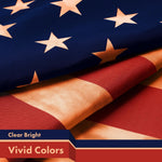 Load image into Gallery viewer, G128 Combo Pack: American USA TeaStained Flag 3x5 Ft &amp; Bennington 76 TeaStained Flag 3x5 Ft  Both LiteWeave Pro Series Printed 300D Polyester, Brass Grommets