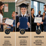 Load image into Gallery viewer, 10 Pack Single Sided Certificate Holders 8.5x11 Blue   Award Certificate Folders with Silver Foil Border Cardstock Covers Letter Size   Graduation Certificate Sleeves   Protective Diploma Holders Bulk