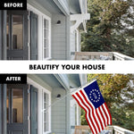 Load image into Gallery viewer, G128 Combo Pack: 6 Ft Tangle Free Aluminum Spinning Flagpole (Silver) &amp; Betsy Ross 1776 Flag 3x5 Ft, ToughWeave Series Embroidered 300D Polyester  Pole with Flag Included