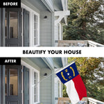 Load image into Gallery viewer, G128 Combo Pack: 5 Ft Tangle Free Spinning Flagpole (Silver) &amp; North Carolina Flag 2.5x4 Ft Embroidered 220GSM Spun Polyester, Brass Grommets (Flag Included) Aluminum Flag Pole