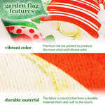 Load image into Gallery viewer, G128 Combo Pack: Garden Flag Stand Black 36 in x 16 in &amp; Garden Flag Merry Christmas Decoration Santa Gnome with Present 12x18 Double Sided Blockout Fabric