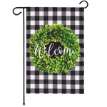 Load image into Gallery viewer, G128 Garden Flag Welcome Wreath  12x18 Inch  Printed Burlap Polyester  Everyday Decoration