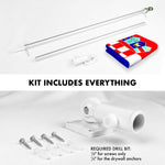 Load image into Gallery viewer, G128 Combo Pack: 6 Feet Tangle Free Spinning Flagpole (Silver) Croatia Croatian Flag 3x5 ft Printed 150D Brass Grommets (Flag Included) Aluminum Flag Pole