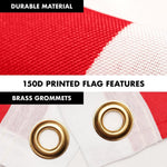 Load image into Gallery viewer, G128 Combo Pack: 6 Ft Tangle Free Spinning Flagpole (White) &amp; Hong Kong Flag 3x5 Ft Printed 150D Polyester, Brass Grommets (Flag Included) Aluminum Flag Pole