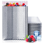 Load image into Gallery viewer, Thermal Bubble Mailer 6.5 x 10.5 Inch Pack of 10 Metallic Bubble Envelopes Foil Insulated Mailers for Cold Shipping Padded Envelopes Waterproof. Cold Insulated Shipping Bags
