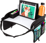 Load image into Gallery viewer, Kids Travel Tray for Kids Car Seat Toddler Car Seat Tray Table with 6 Compartments and Tablet Stand Foldable Toddler Table for Travel Folding Portable Desk Compact Road Trip Essentials