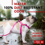 Load image into Gallery viewer, Waterproof Dog Harness Adjustable 20–32 in Metal Clasp &amp; QR Tag Pink