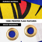 Load image into Gallery viewer, G128 Combo Pack: 6 Ft Tangle Free Aluminum Spinning Flagpole (White) &amp; Russia Russian Ensign Flag 3x5 Ft, LiteWeave Pro Series Printed 150D Polyester  Pole with Flag Included