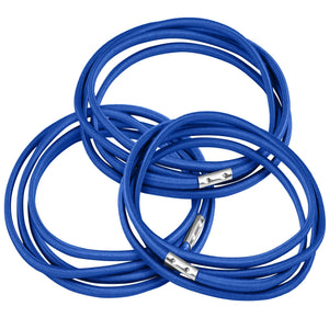 Trash Can Bands Set of 3 Metal Connector Fits 13 to 33 Gallon Trash Bag Blue