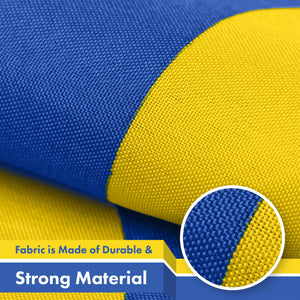 Ukraine Ukrainian Flag 3x5 Ft 5 Pack Printed 150D Polyester Brass Grommets
