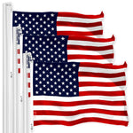 Load image into Gallery viewer, G128 3 Pack: American USA Flag  4x6 Ft  LiteWeave Pro Series Printed 150D Polyester  Country Flag, Indoor/Outdoor, Vibrant Colors, Brass Grommets, Thicker and More Durable Than 100D 75D Polyester
